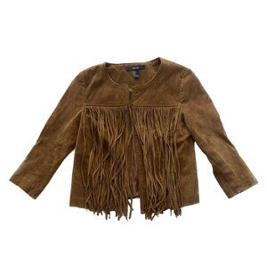 Forever 21 | S | Women | Brown Faux Suede Fringe Western Jacket